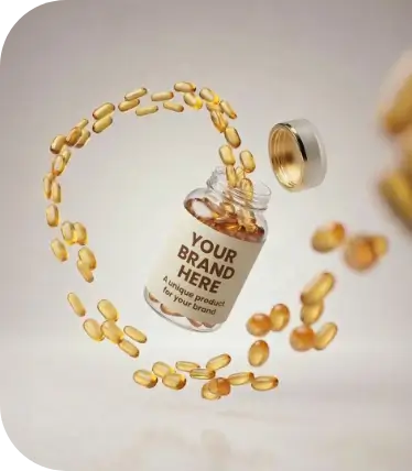 Softgel bottle with capsules